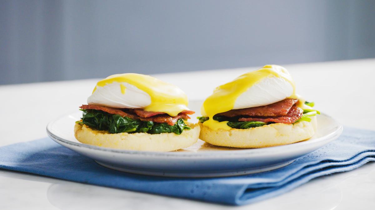 Turkey Bacon Eggs Benedict