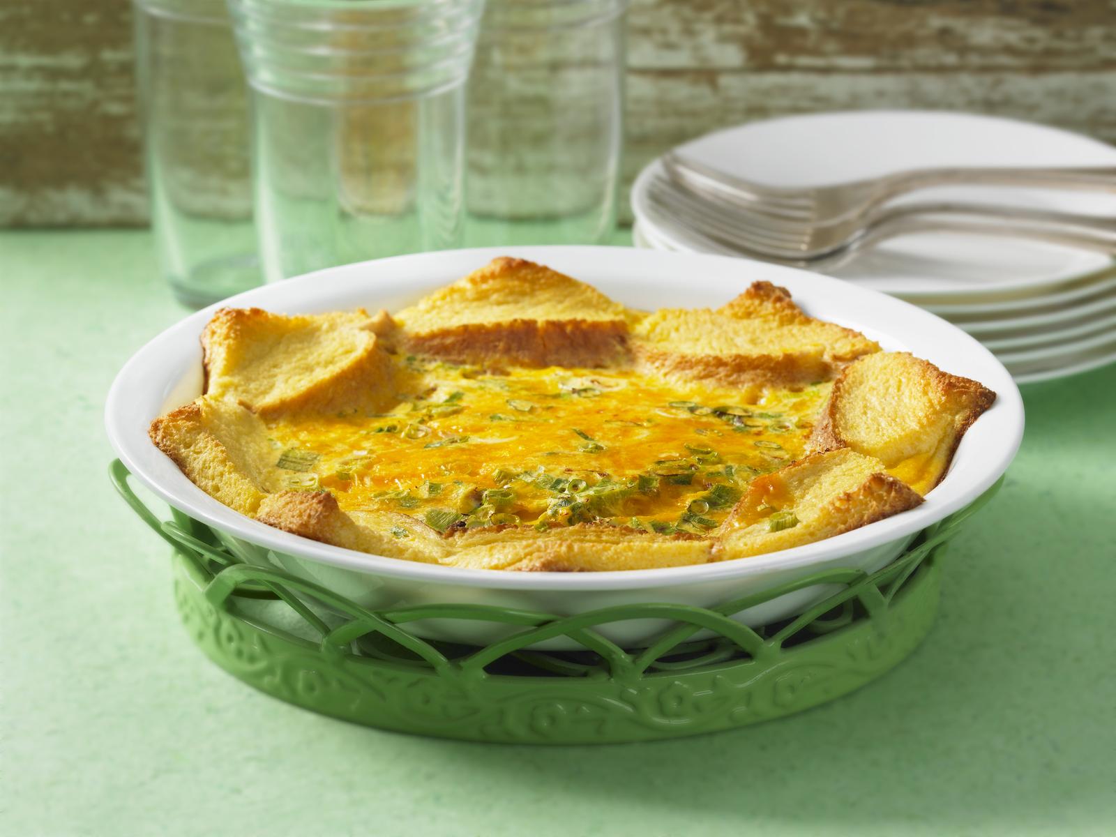 Ham and Cheese Bread Rimmed Quiche