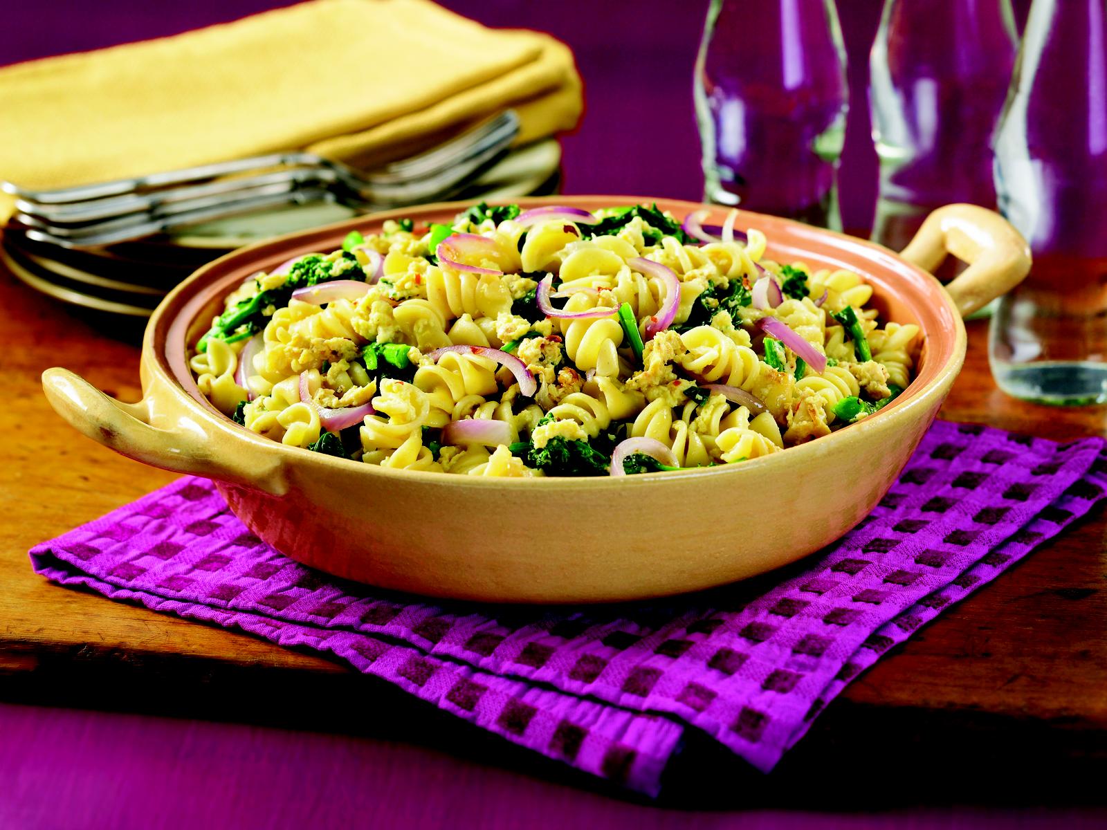 Rotini & Rapini Pasta Scramble