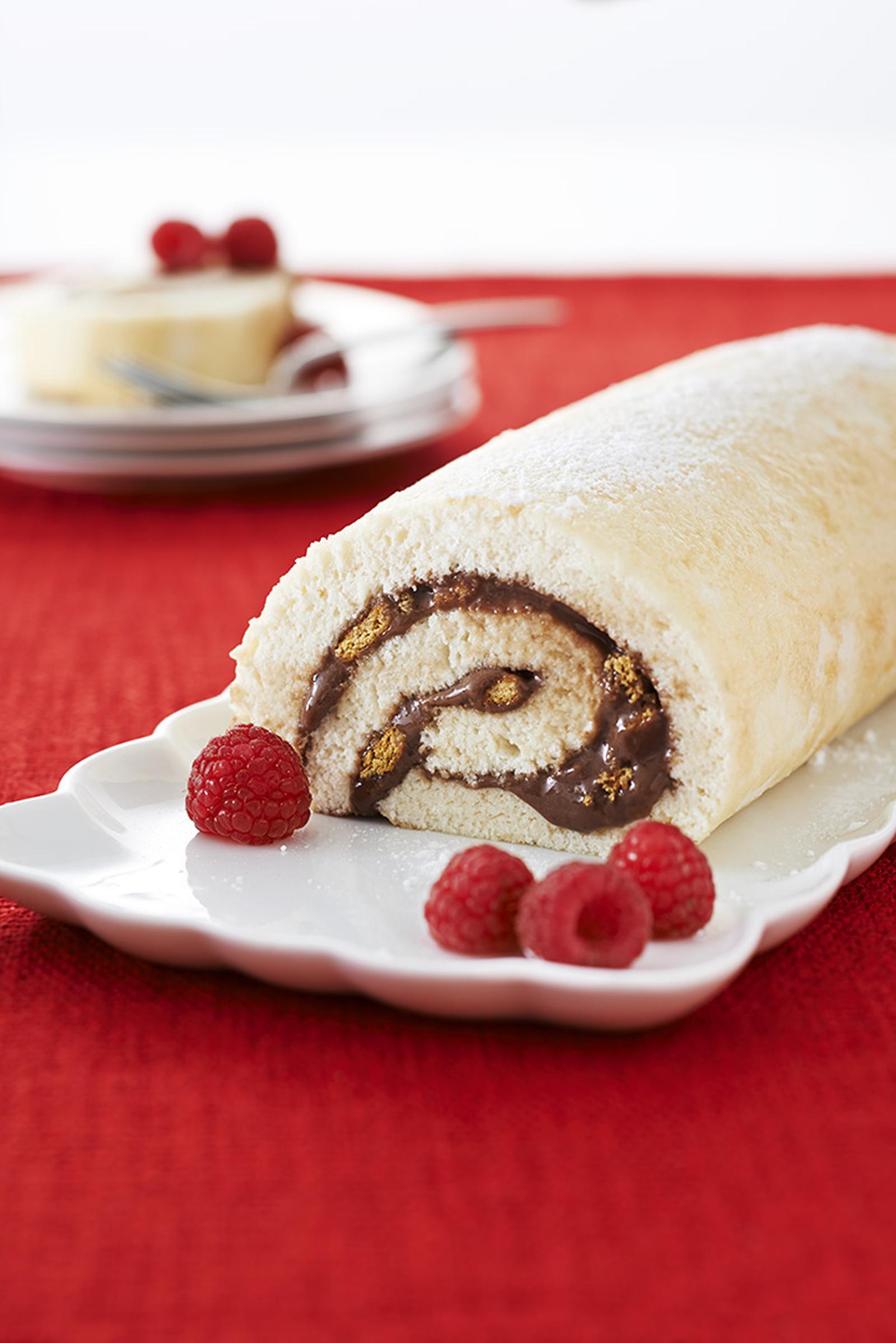 S'mores Angel Food Cake Roll