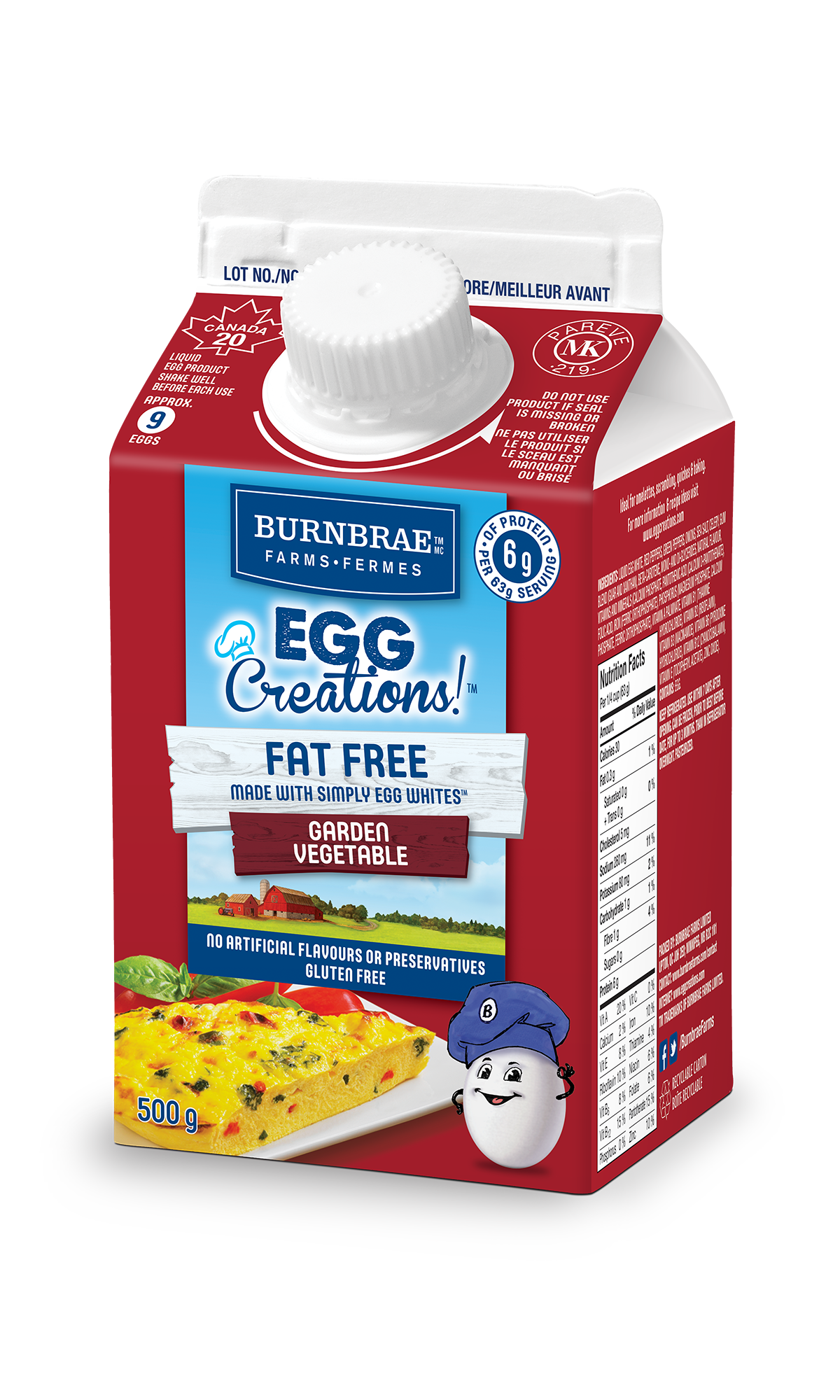 Egg Creations Fat Free Garden Vegetable