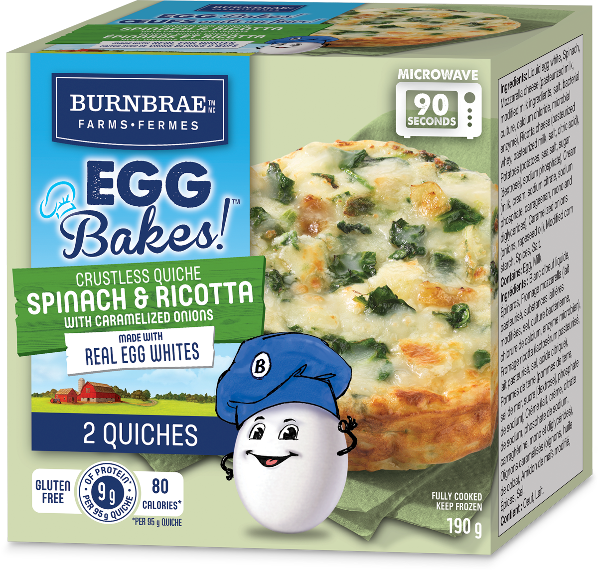 EGG Bakes! Spinach, Ricotta and Caramelized Onion