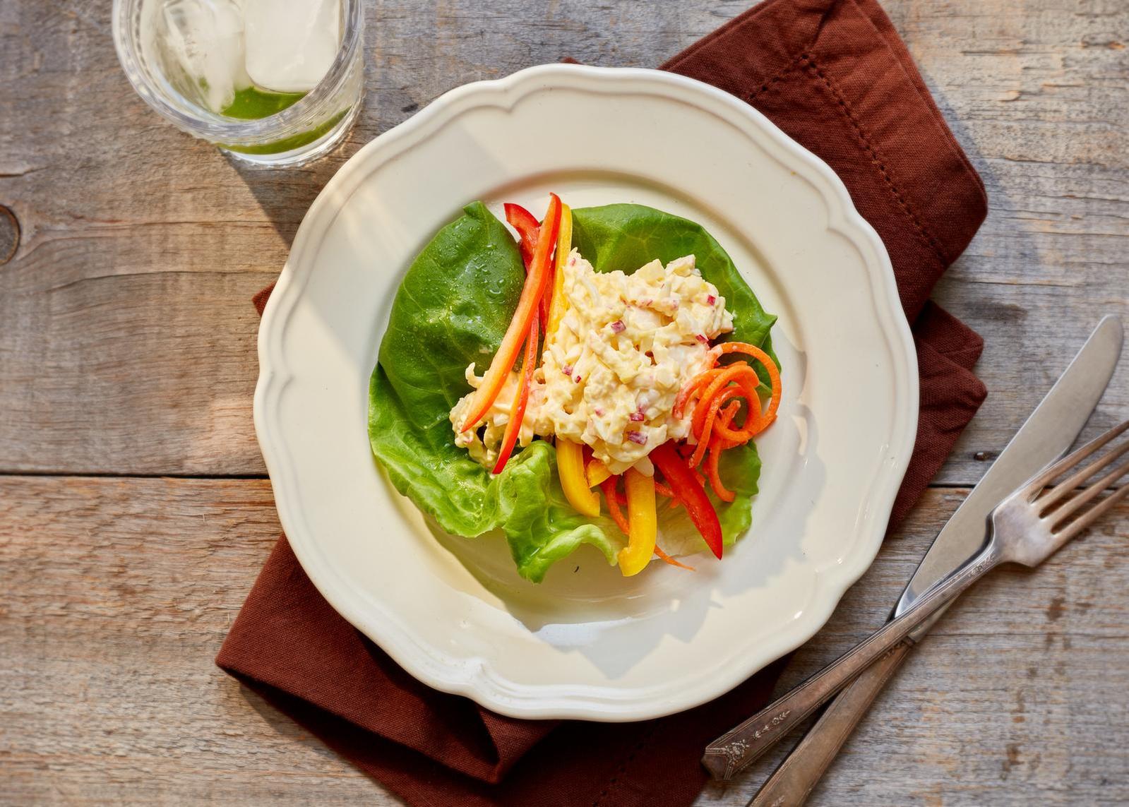 Crunchy Asian Egg Salad For One