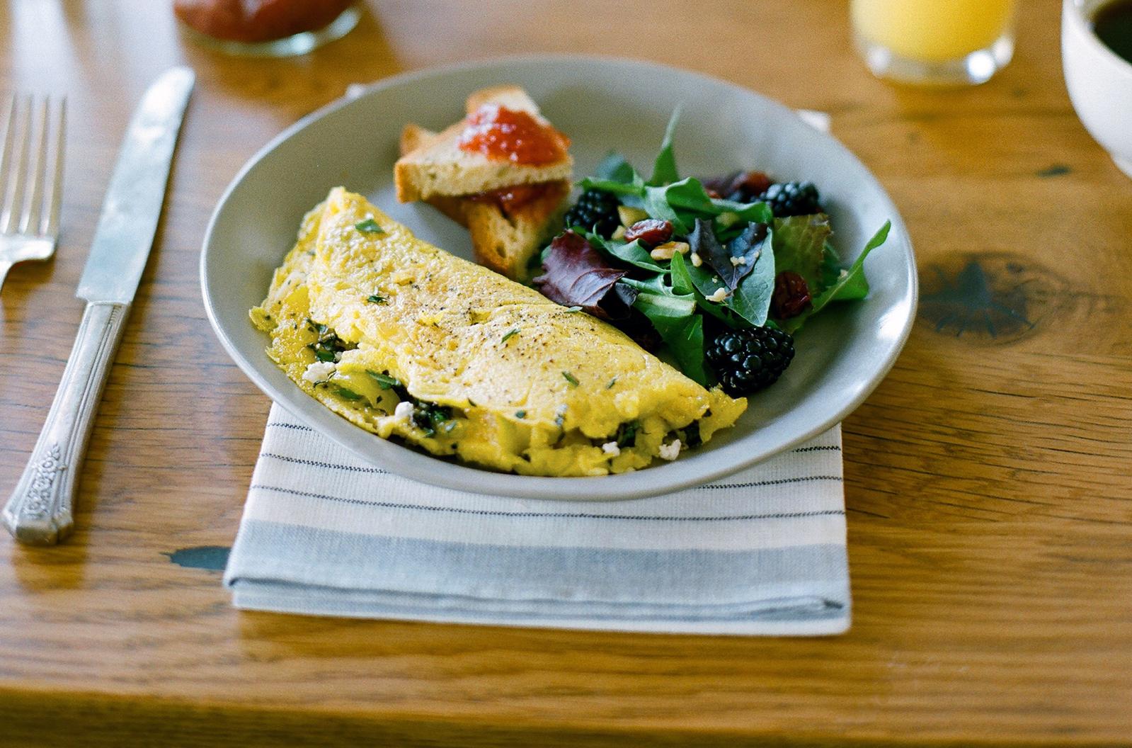 Grilled Vegetable Egg White Omelette