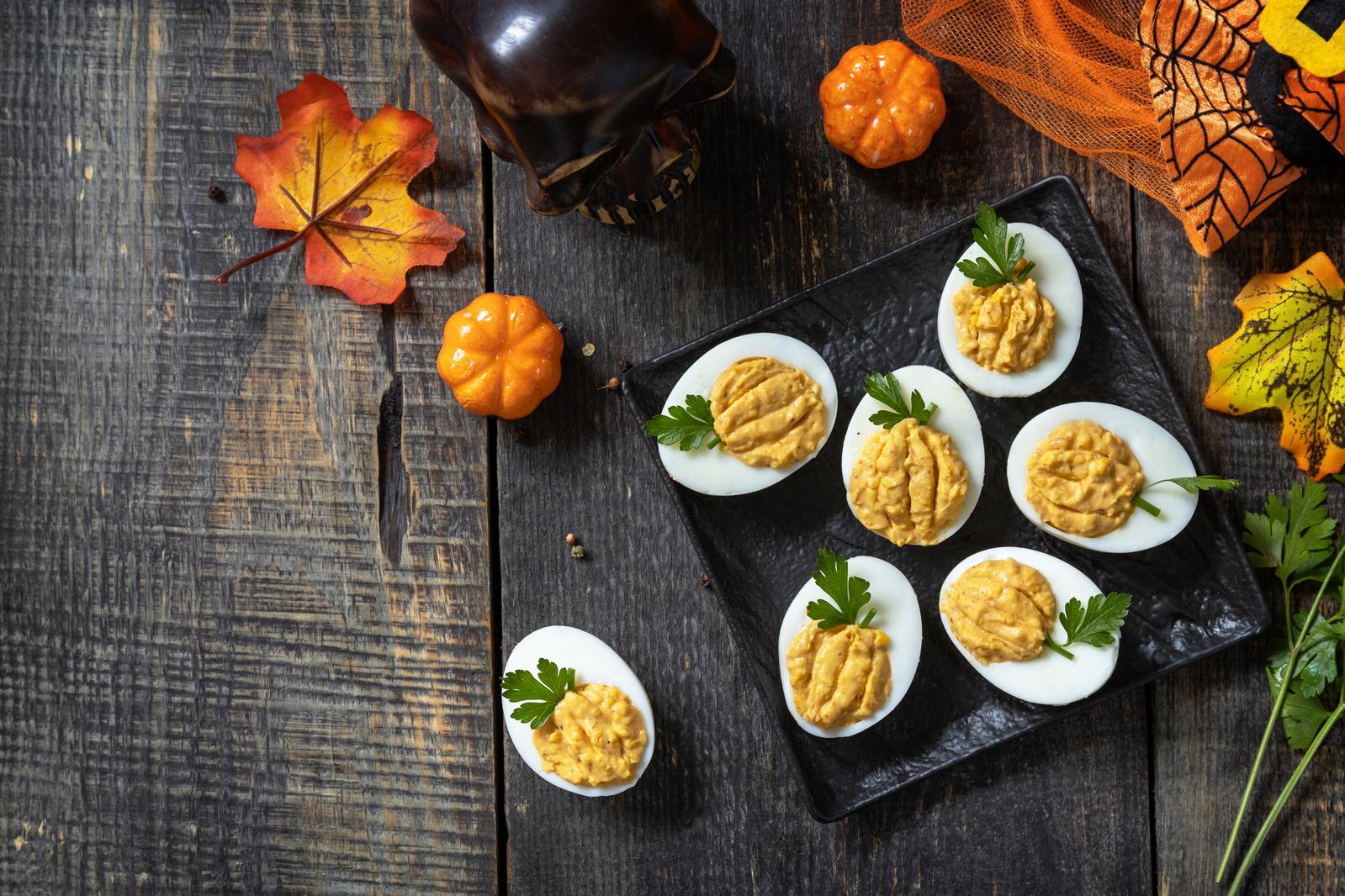 Pumpkin Devilled Eggs