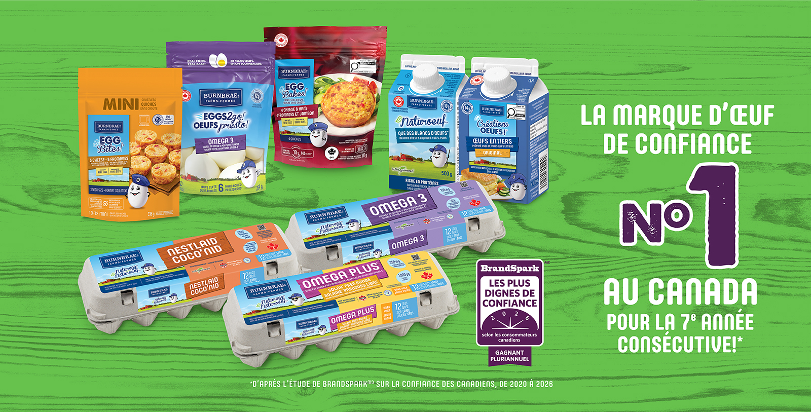 Voted #1 Most Trusted egg brand in Canada for the 6th year in a row!*